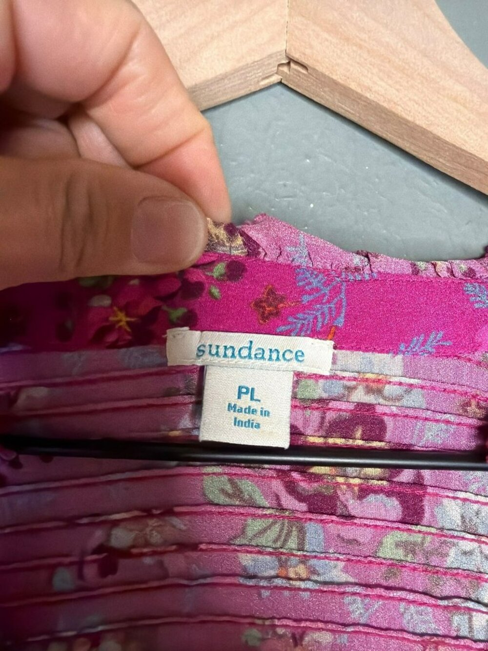 Sundance Rosalee Lined Tiered Floral Midi Dress Petite Large - Picture 9 of 11
